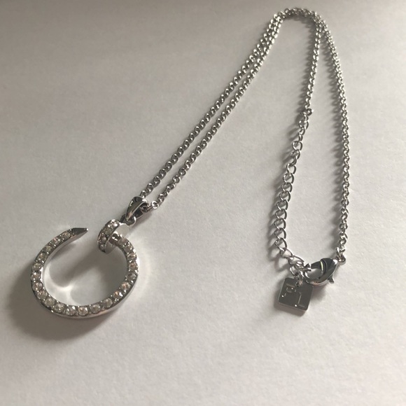 PARK LANE SILVER CRYSTAL PAVE CREST NECKLACE - Picture 5 of 9